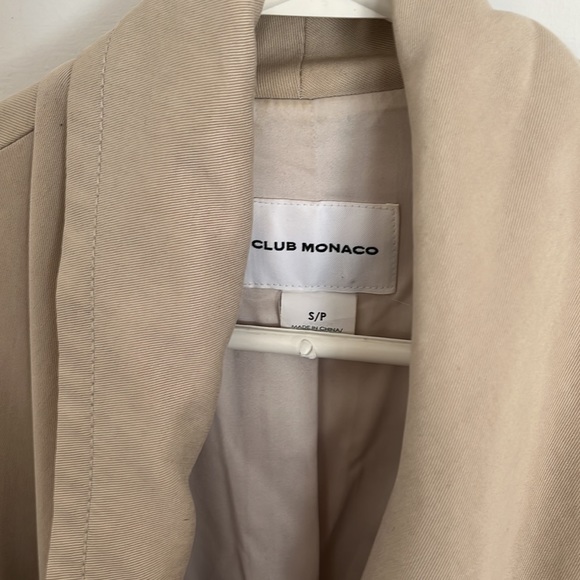 Club Monaco flowy trench wide lapel 3/4 length - Picture 3 of 3